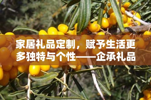 家居礼品定制，赋予生活更多独特与个性——企承礼品供应链公司引领定制风潮